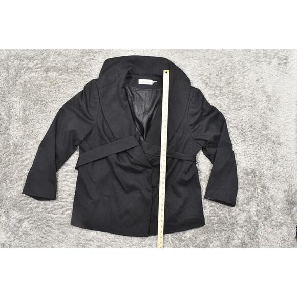 Calvin Klein Black Blazer 20W Plus Size - Double Breasted Lined With Belt - Picture 6 of 8